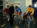 KWPT Junior Development Program - Kathy supervising an indoor wind training session  (53kb)