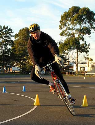 Chris at cycling skills class